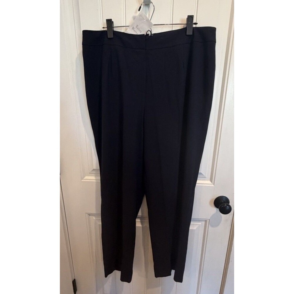 NWT Talbots Womens 18W Navy Blue Stretch Dress Pants Straight Leg Trousers